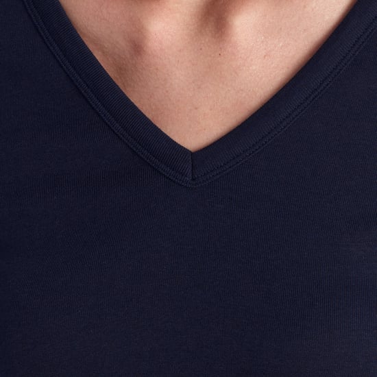 Modern positie T-shirt met V-hals en lange mouwen 719653 Dames - Image 5