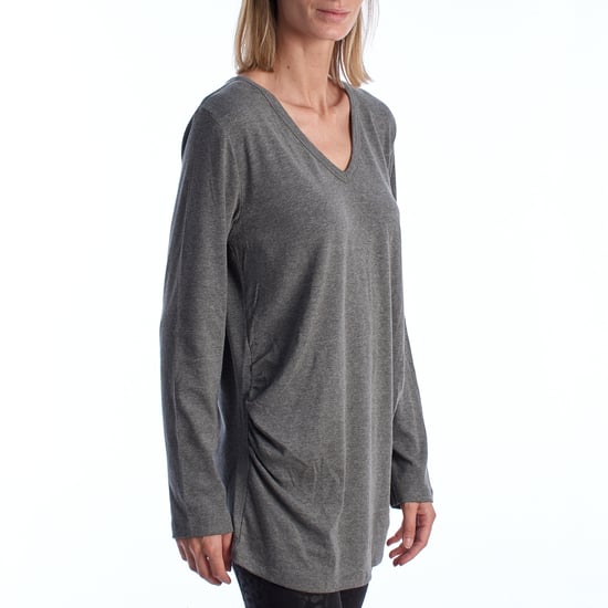Modern positie T-shirt met V-hals en lange mouwen 719653 Dames - Image 1