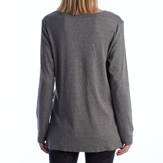 Modern positie T-shirt met V-hals en lange mouwen 719653 Dames - Image 3