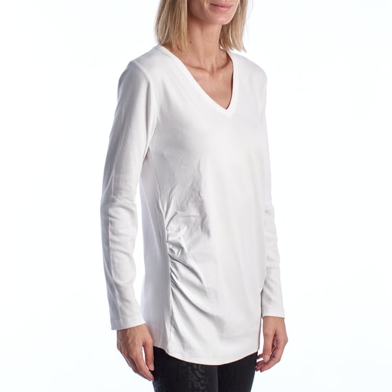 Modern maternity t-shirt with V-neck and long sleeves 719653 women - Image 4