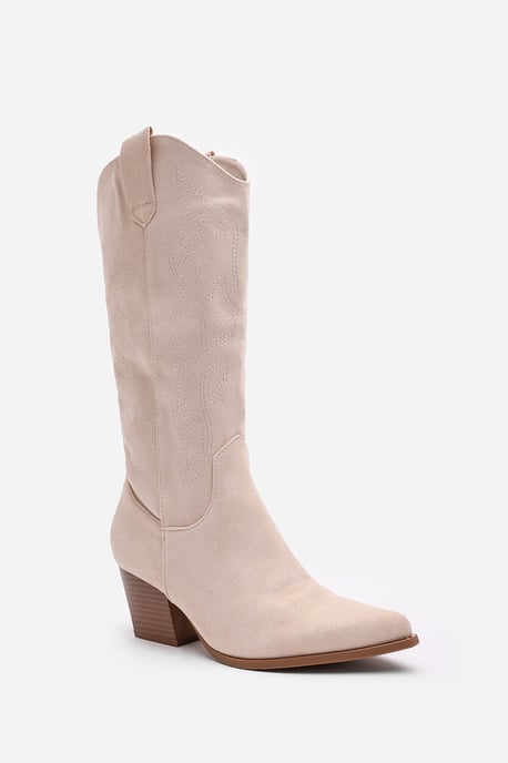 Wheres That From Womens 'Brynn' Calf Cowboy Boots Block Heel Western Embroidered - Image 3