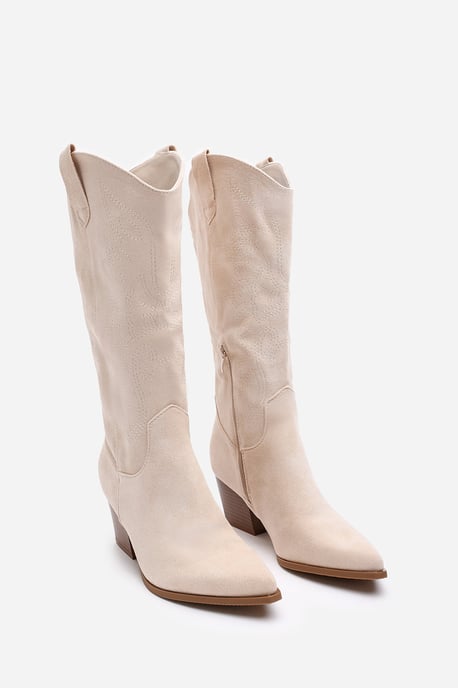 Wheres That From Womens 'Brynn' Calf Cowboy Boots Block Heel Western Embroidered - Image 4