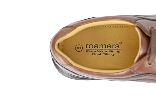 Roamers Leather Extra Wide Fit Touch Fastening Mens Shoes - Image 2