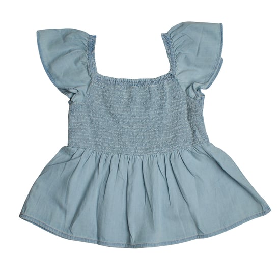 Spijkerblouse met korte mouwen 601107 voor meisjes - Image 3
