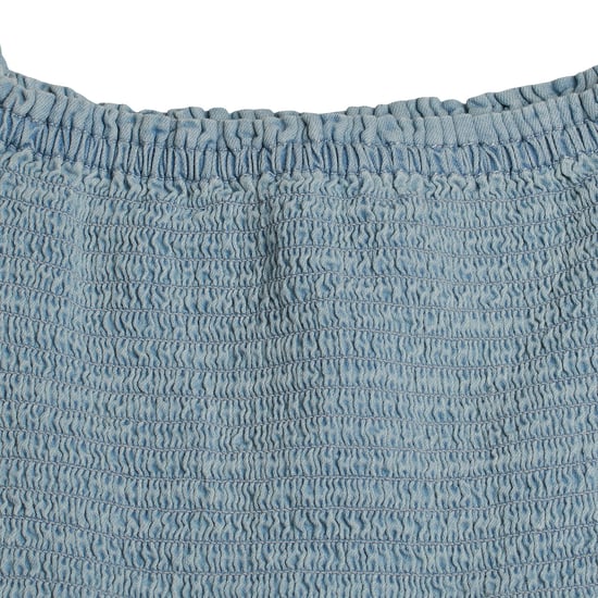 Spijkerblouse met korte mouwen 601107 voor meisjes - Image 5