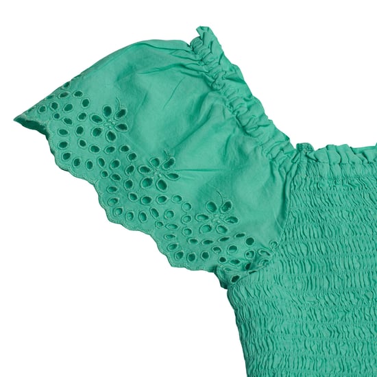 Short Blouse with Embroidered Eyelets 557992 for Girls - Image 2