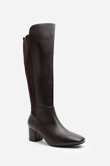 Wheres That From Womens 'Cherish' Block Heel Knee High Boots With Side Zip - Image 3