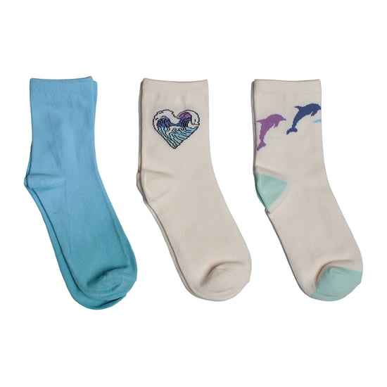 Pack of 3 Crew Socks 855459 for Girls - Image 1