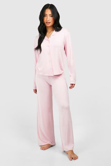 Petite Long Sleeve Shirt & Trousers Pyjama Set - Image 3