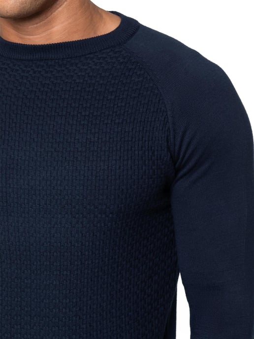 Enzo Milano | Mens Crew Neck Knit Jumper - Image 3