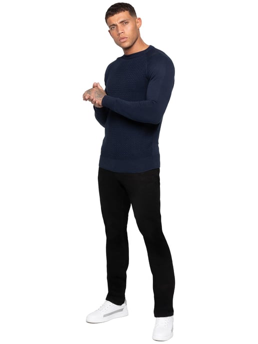 Enzo Milano | Mens Crew Neck Knit Jumper - Image 5