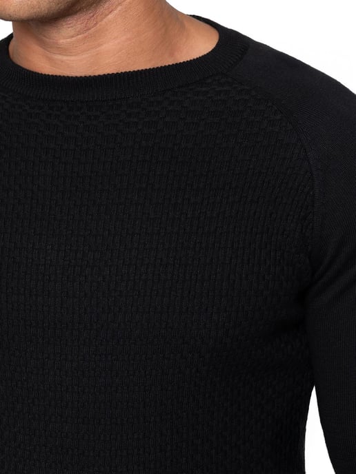 Enzo Milano | Mens Crew Neck Knit Jumper - Image 3