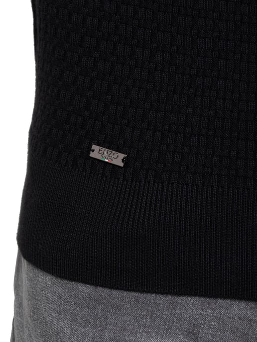 Enzo Milano | Mens Crew Neck Knit Jumper - Image 4