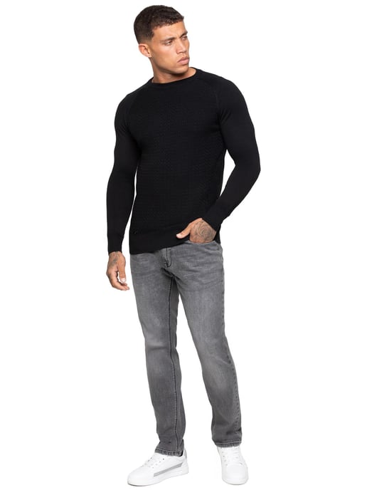 Enzo Milano | Mens Crew Neck Knit Jumper - Image 5