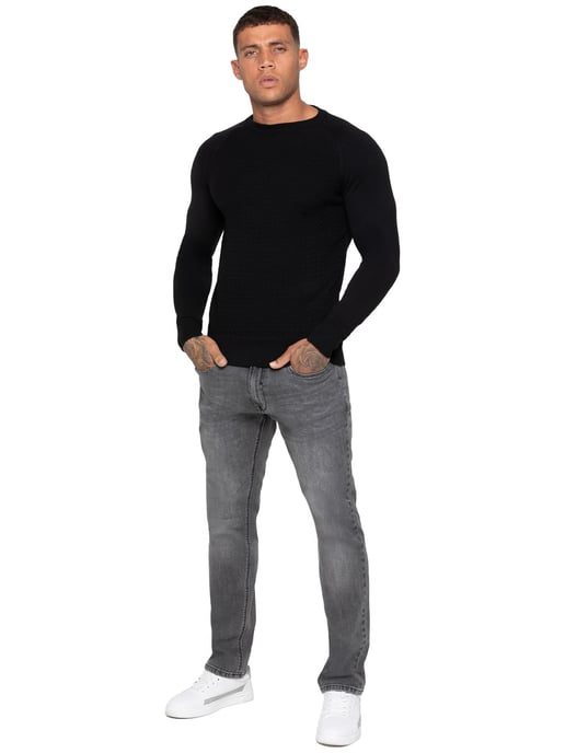 Enzo Milano | Mens Crew Neck Knit Jumper - Image 6