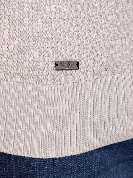 Enzo Milano | Mens Crew Neck Knit Jumper - Image 4
