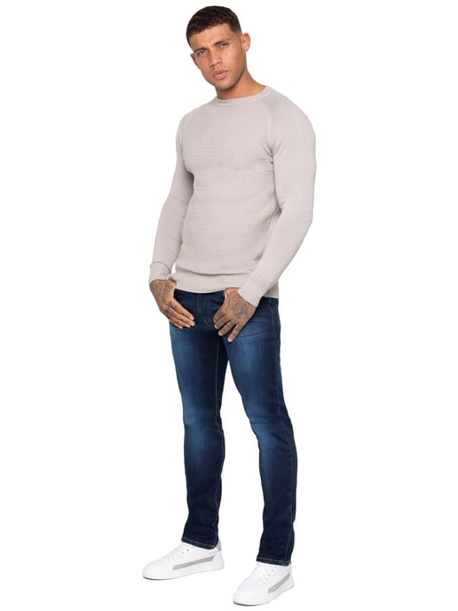 Enzo Milano | Mens Crew Neck Knit Jumper - Image 5