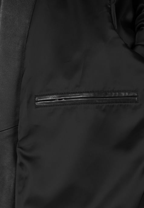 Leather Jacket Full-Zip Leather Classic Jacket - Image 2