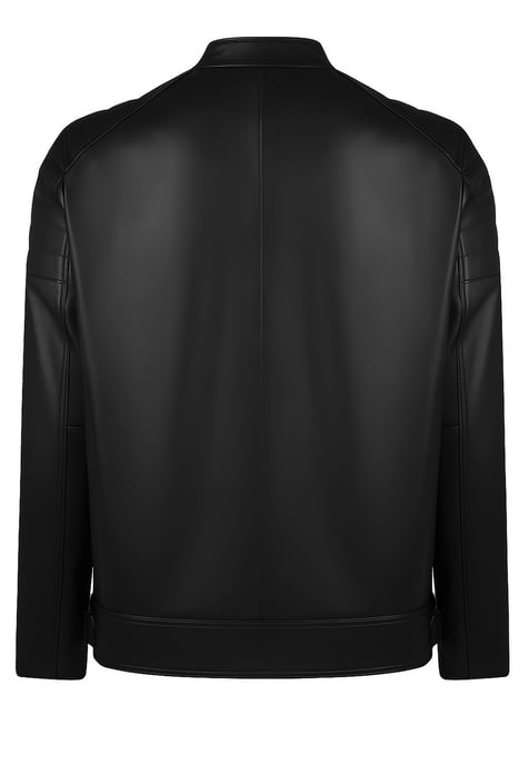 Leather Jacket Full-Zip Leather Classic Jacket - Image 3