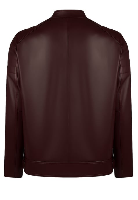 Leather Jacket Full-Zip Leather Classic Jacket - Image 3