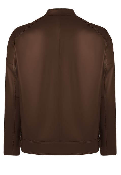 Leather Jacket Full-Zip Leather Classic Jacket - Image 3