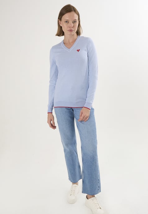 Pullover V-Neck Knitted Pullover - Image 2