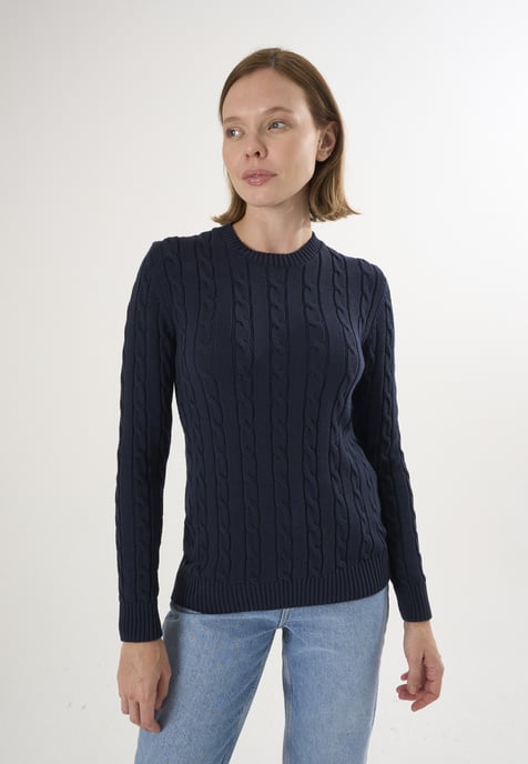 Pullover V-Neck Cable Knit Pullover - Image 1