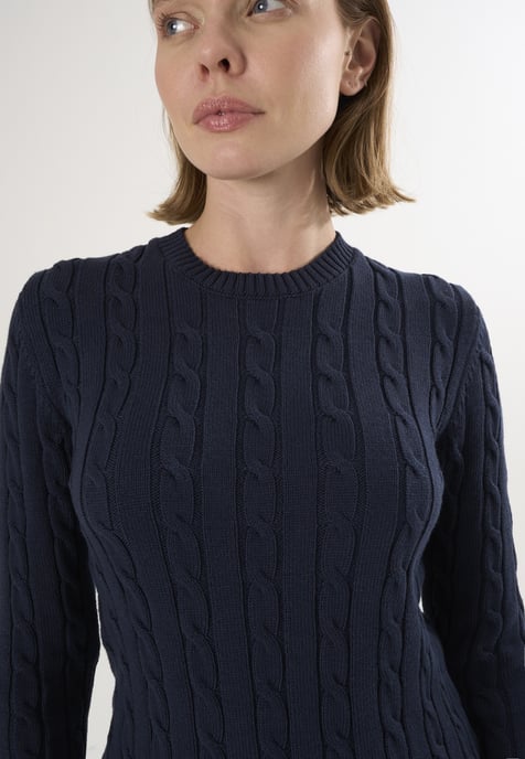 Pullover V-Neck Cable Knit Pullover - Image 3