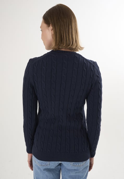 Pullover V-Neck Cable Knit Pullover - Image 4