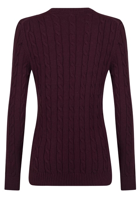 Pullover V-Neck Cable Knit Pullover - Image 3