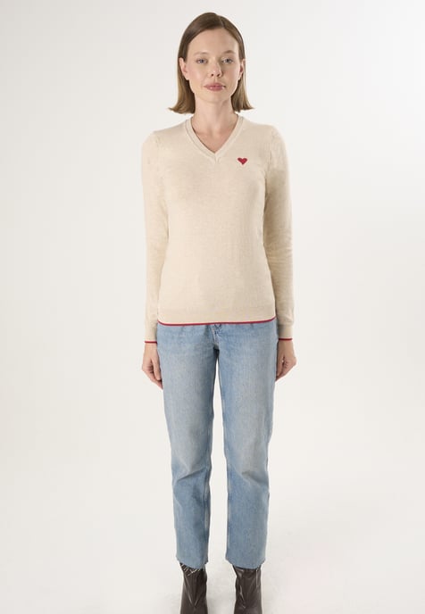 Pullover V-Neck Knitted Pullover - Image 2