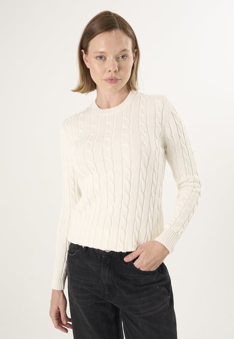 Pullover V-Neck Cable Knit Pullover - Image 1