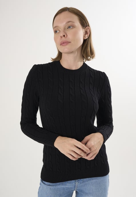 Pullover V-Neck Cable Knit Pullover - Image 1