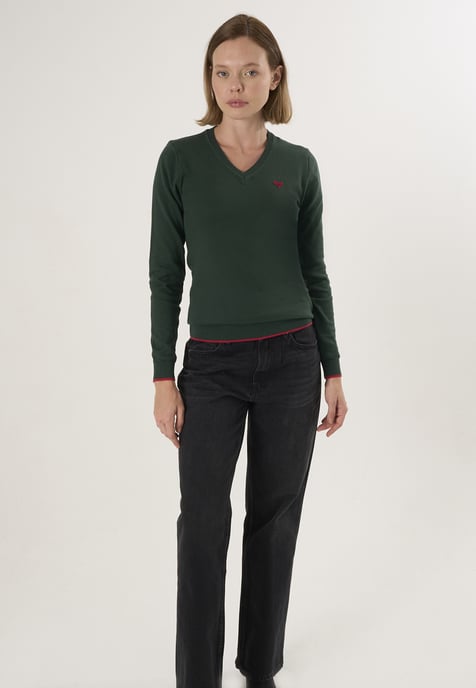 Pullover V-Neck Knitted Pullover - Image 2