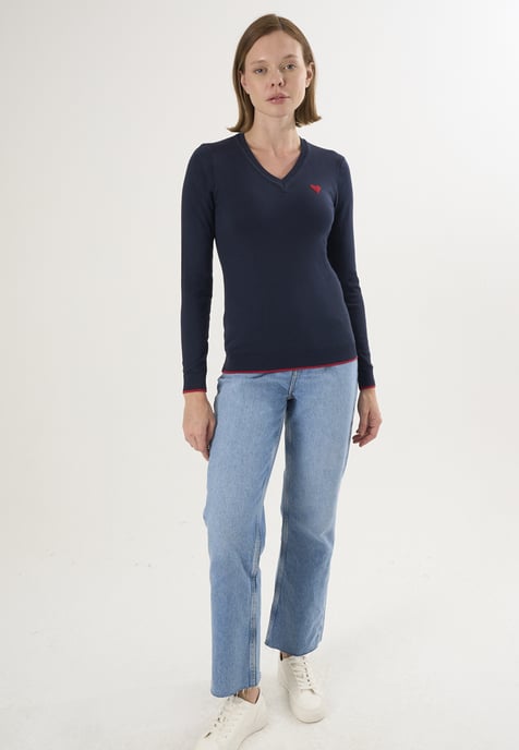Pullover V-Neck Knitted Pullover - Image 2