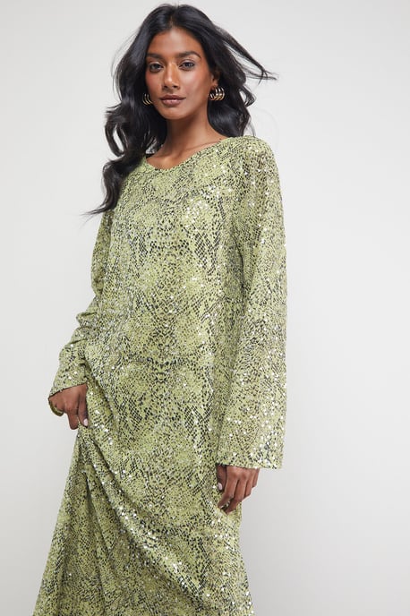 Sequin Column Midi Dress - Image 4