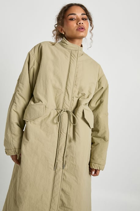 Oversized Cinched Waist Parka - Image 4