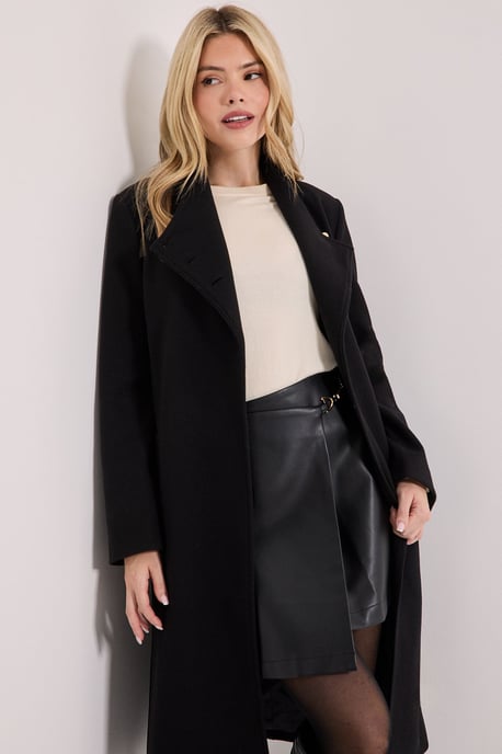 Funnel Neck Belted Coat - Image 2