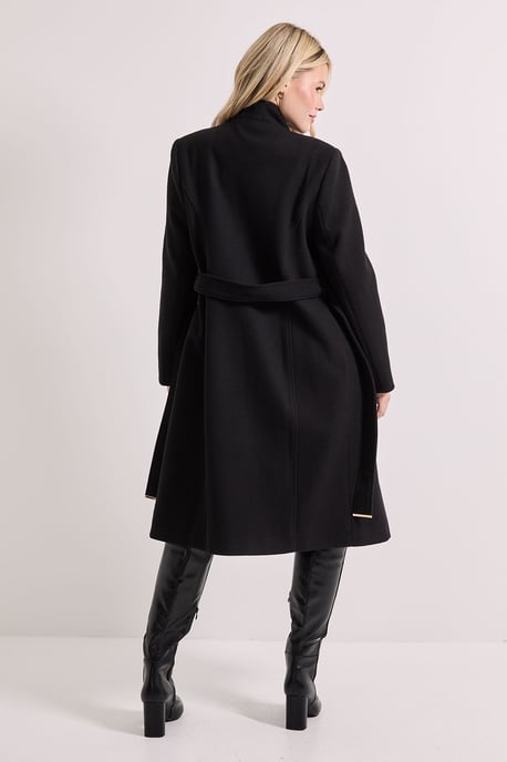 Funnel Neck Belted Coat - Image 3
