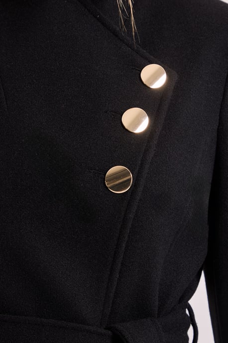 Funnel Neck Belted Coat - Image 5