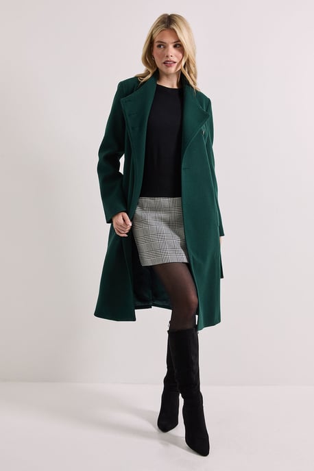 Funnel Neck Belted Coat - Image 2