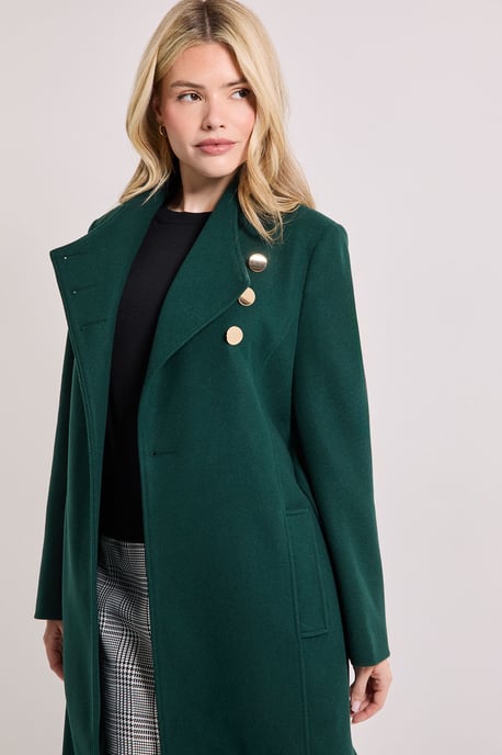 Funnel Neck Belted Coat - Image 4