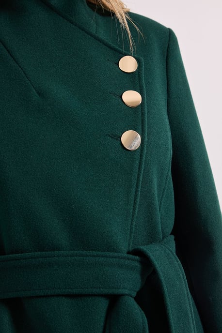 Funnel Neck Belted Coat - Image 5
