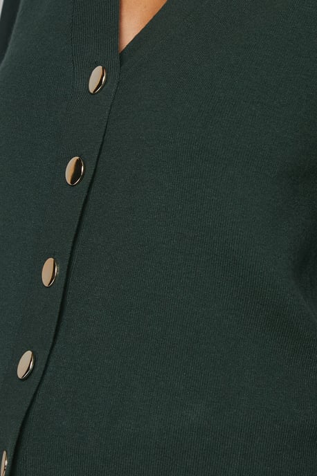 Chiffon Sleeve Button Front Cardigan - Image 5