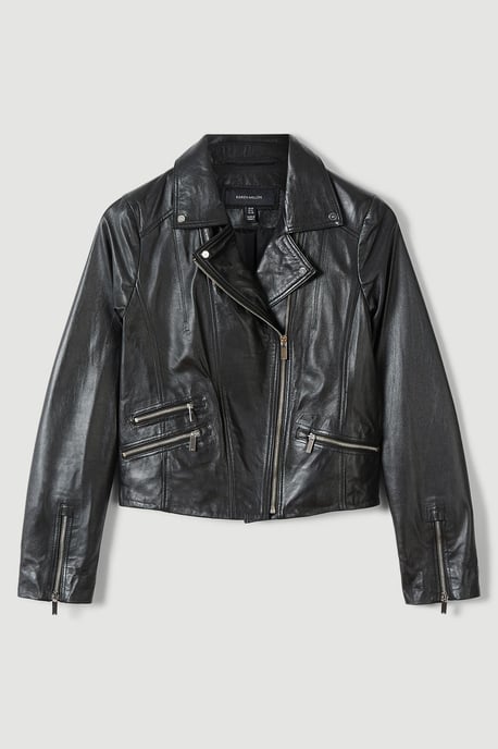 Leather Signature Biker Jacket - Image 4