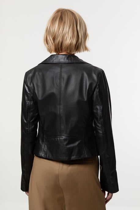 Leather Signature Biker Jacket - Image 5