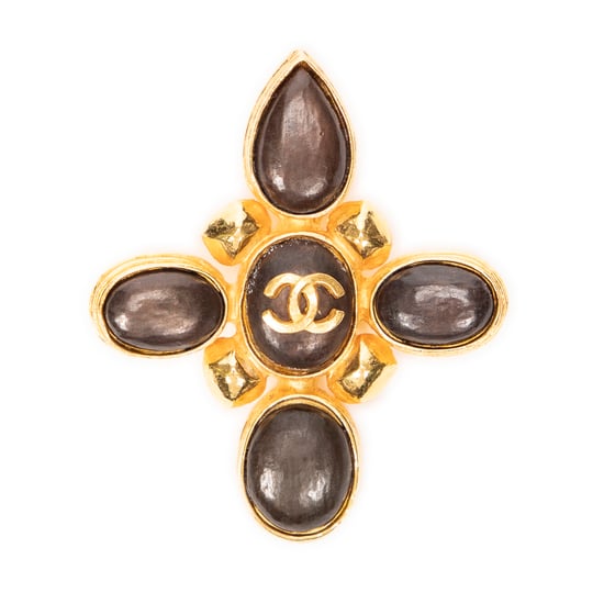 CC Stone Cross Brooch  Broche - Image 2