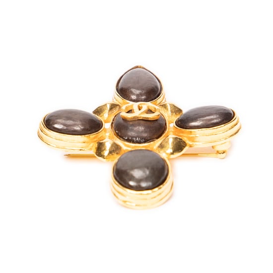 CC Stone Cross Brooch  Broche - Image 3