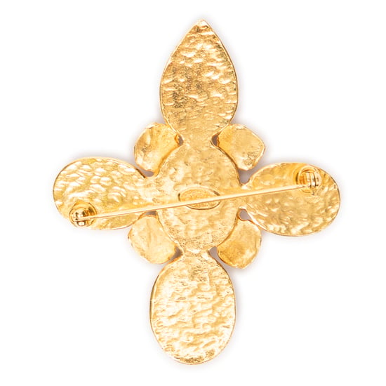 CC Stone Cross Brooch  Broche - Image 4