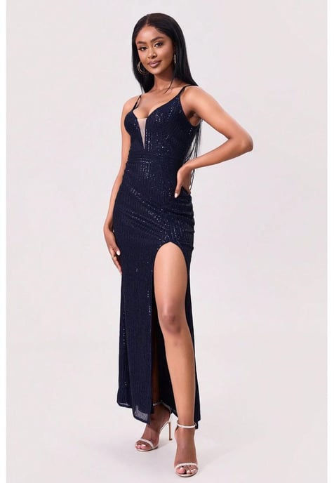Everyday the Label Women's Split Sequin Backless Maxi Cami Dress - Image 1